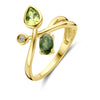 vDam 14k Geelgouden Ring met Groene Toermalijn, Peridot en Diamant 4031413