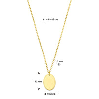 vDam 14k Geelgouden Graveer Collier 4030763