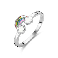 vDam Zilveren Gerhodineerde Regenboog Ring 1336214