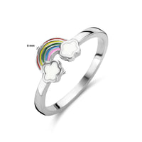 vDam Zilveren Gerhodineerde Regenboog Ring 1336214