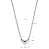 vDam Zilveren Gerhodineerde Ketting met Hart 1338361