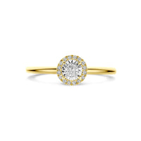 vDam 14k Geelgouden Ring met Diamant 4209003