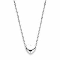 vDam Zilveren Gerhodineerde Ketting met Hart 1338361