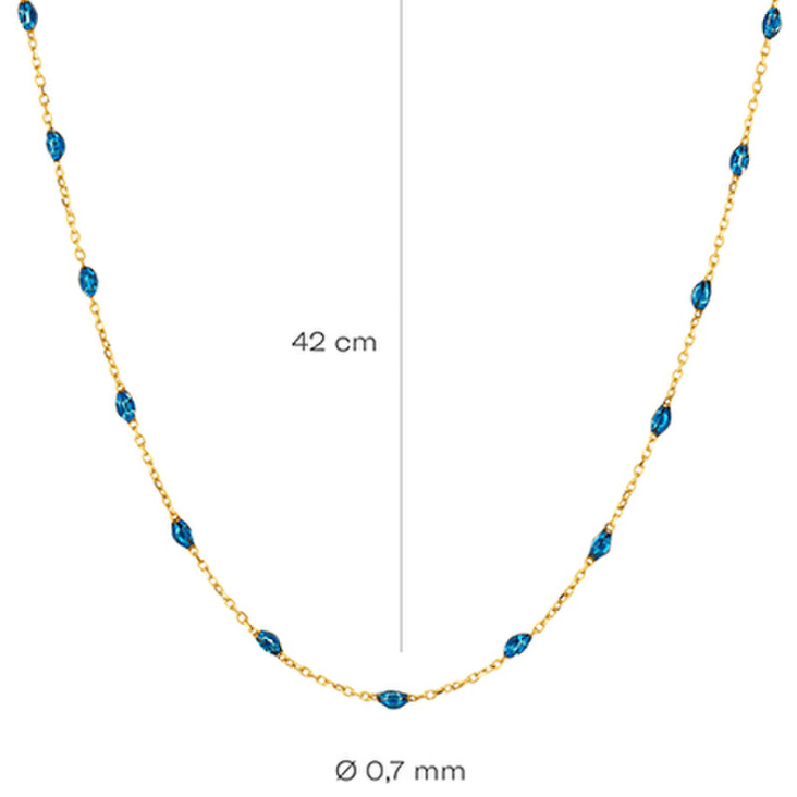 Blush ketting blauw 3162YRB