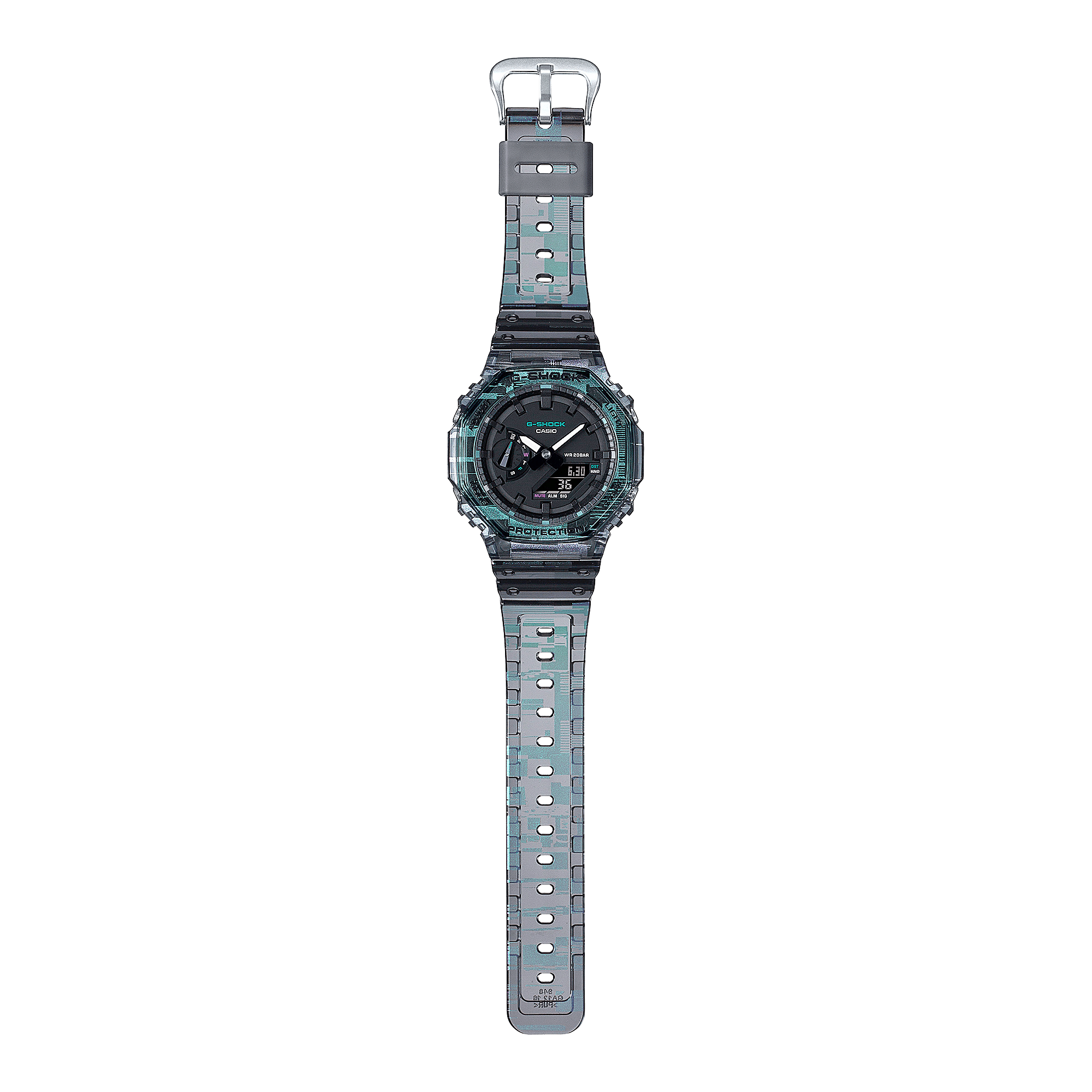 Casio G-shock digital glitch GA-2100NN-1AER