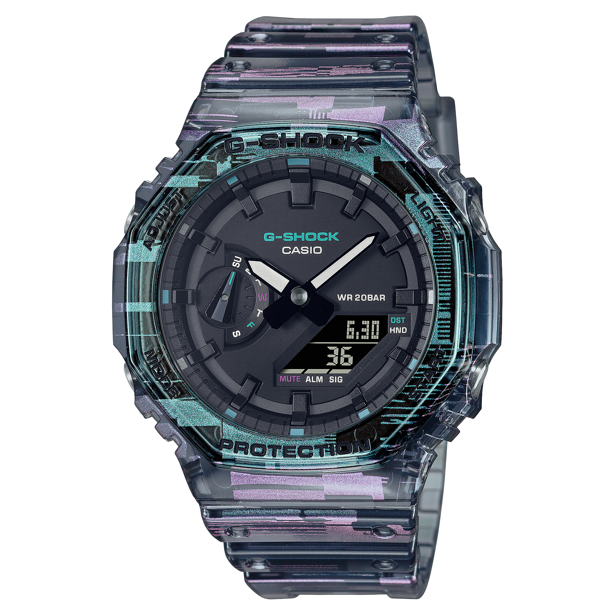 Casio G-shock digital glitch GA-2100NN-1AER