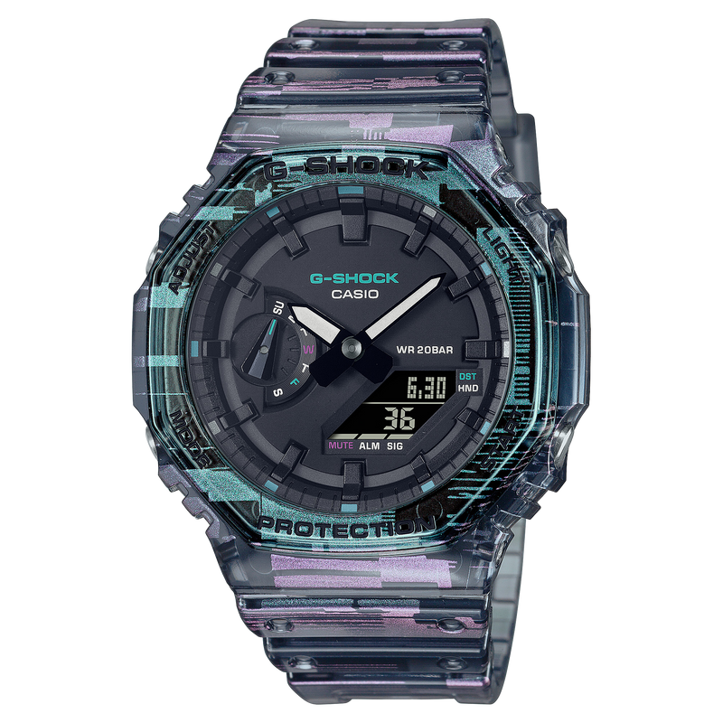 Casio G-shock digital glitch GA-2100NN-1AER