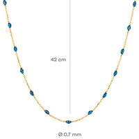 Blush ketting blauw 3162YRB