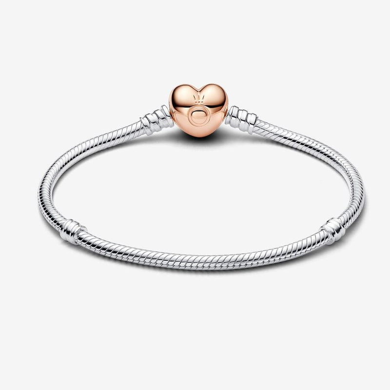 Pandora Moments Heart & Snake Chain Armband 580719 - 19