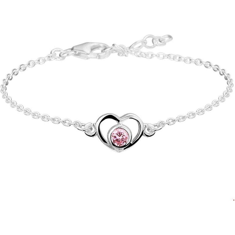 vDam Zilveren Armband Hart En Zirkonia