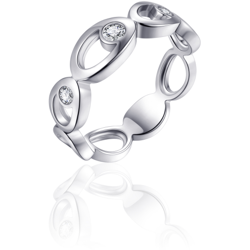 Zilveren ring met zirconia R912 56