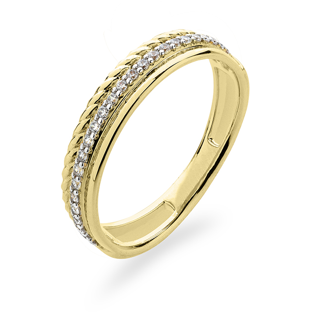 Gouden ring met zirkonia VGR041-56