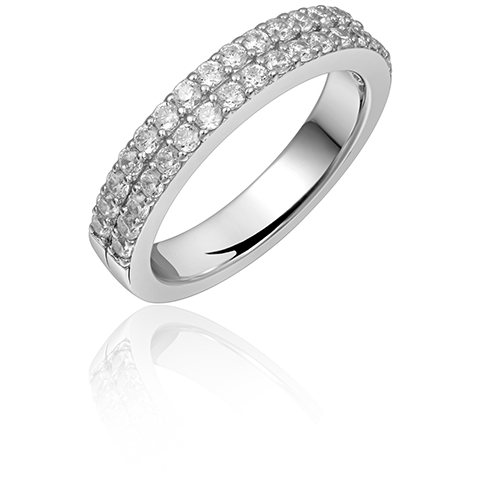 Zilveren ring met zirconia R067 56