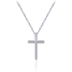 Zilveren Collier met Kruis N1012