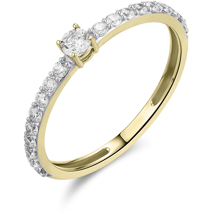 Gouden Ring met zirkonia VGR015