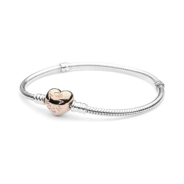 Pandora armband met 14krt rose hart 580719-19