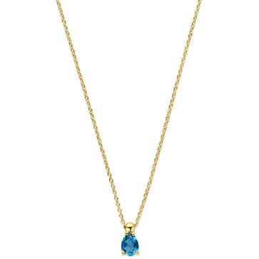 Gouden collier met london blue kwarts 40.30794