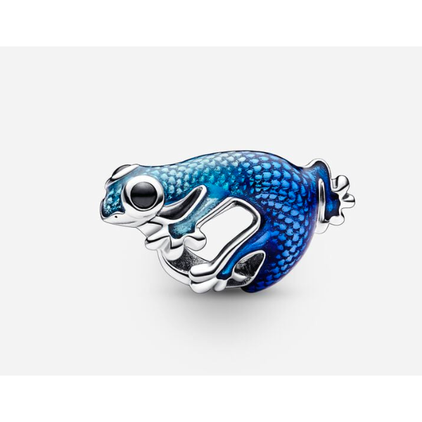 Pandora Bedel Metallic Blue Gecko Charm 792701C01